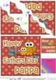 Owl Felties Pappa Fathers Day Wavy Corner Side Topper