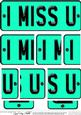 I Miss You Novelty Number Plate with Side Stacker