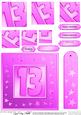 13th Bright Metallic Age Quick Card with Twisted Pyramage
