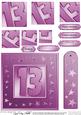 13th Bright Metallic Age Quick Card with Twisted Pyramage