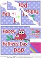 Owl Felties Pop Fathers Day Wavy Corner Side Topper