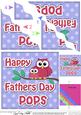 Owl Felties Pops Fathers Day Wavy Corner Side Stacker