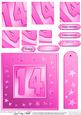 14th Bright Metallic Age Quick Card with Twisted Pyramage