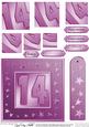 14th Bright Metallic Age Quick Card with Twisted Pyramage