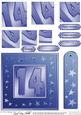 14th Bright Metallic Age Quick Card with Twisted Pyramage