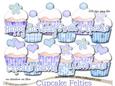 Pretty Coordinating Cupcake Felties Digital Embellishment