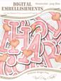 Heart Felties Uppercase Alpha Digital Embellishment