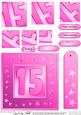 15th Bright Metallic Age Quick Card with Twisted Pyramage