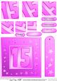 15th Bright Metallic Age Quick Card with Twisted Pyramage