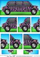 Dl Zebra Stripe Stretch Limousine with Side Stacker Topper