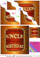 Beer Label Uncle Birthday Wavy Corner Side Stacker Topper