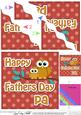 Owl Felties Pa Fathers Day Wavy Corner Side Stacker