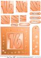 16th Bright Metallic Age Quick Card with Twisted Pyramage