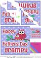 Owl Felties Grampy Fathers Day Wavy Corner Side Stacker