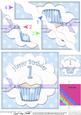 1st Birthday Cupcake Felties Wavy Corner Side Stacker