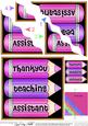 Thank You Teaching Assistant Pencils Wavy Corner