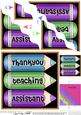 Thank You Teaching Assistant Pencils Wavy Corner