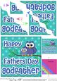 Owl Felties Godfather Fathers Day Wavy Corner Side Stacker