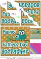 Owl Felties Godfather Fathers Day Wavy Corner Side Stacker