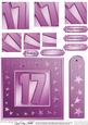 17th Bright Metallic Age Quick Card with Twisted Pyramage