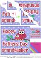 Owl Felties Grandfather Fathers Day Wavy Corner Side Stacker