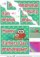 Owl Felties Grandfather Fathers Day Wavy Corner Side Stacker