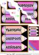 Thank You Classroom Assistant Pencils Wavy Corner