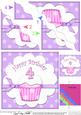 4th Birthday Cupcake Felties Wavy Corner Side Stacker
