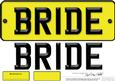 Large Dl Bride Novelty Number Plate N 3D Decoupage