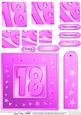 18th Bright Metallic Age Quick Card with Twisted Pyramage