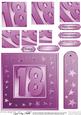 18th Bright Metallic Age Quick Card with Twisted Pyramage
