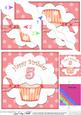 5th Birthday Cupcake Felties Wavy Corner Side Stacker