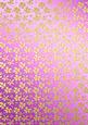 Gold Metallic Flowers Matching Backing Paper