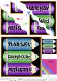 Thank You Playground Assistant Pencils Wavy Corner