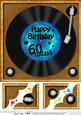 8 x 8 60th Birthday Record Scalloped Corner Topper