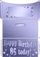85th Birthday Metallic Age Money or Gift Wallet and Card