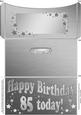 85th Birthday Metallic Age Money or Gift Wallet and Card