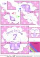 7th Birthday Cupcake Felties Wavy Corner Side Stacker
