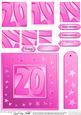 20th Bright Metallic Age Quick Card with Twisted Pyramage