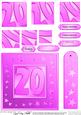 20th Bright Metallic Age Quick Card with Twisted Pyramage