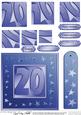 20th Bright Metallic Age Quick Card with Twisted Pyramage