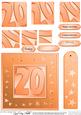 20th Bright Metallic Age Quick Card with Twisted Pyramage