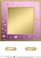8 x 8 Metallic Romantic Hearts Plain Card Base