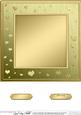 8 x 8 Metallic Romantic Hearts Plain Card Base