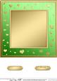 8 x 8 Metallic Romantic Hearts Plain Card Base