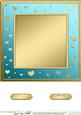 8 x 8 Metallic Romantic Hearts Plain Card Base