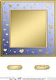 8 x 8 Metallic Romantic Hearts Plain Card Base