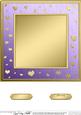 8 x 8 Metallic Romantic Hearts Plain Card Base