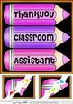 8 x 8 Thank You Classroom Assistant Pencils Scalloped Corner