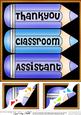 8 x 8 Thank You Classroom Assistant Pencils Scalloped Corner